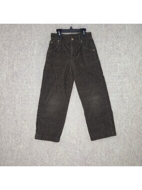Covington Boys Brown Corduroy Pants Size 6 Relaxed Fit 100% Cotton Durable Style
